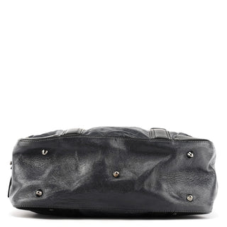 Chloe Navy Leather Quilted 2-Way Tote Bag