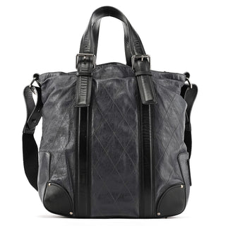 Chloe Navy Leather Quilted 2-Way Tote Bag
