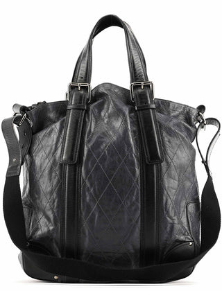 Chloe Navy Leather Quilted 2-Way Tote Bag