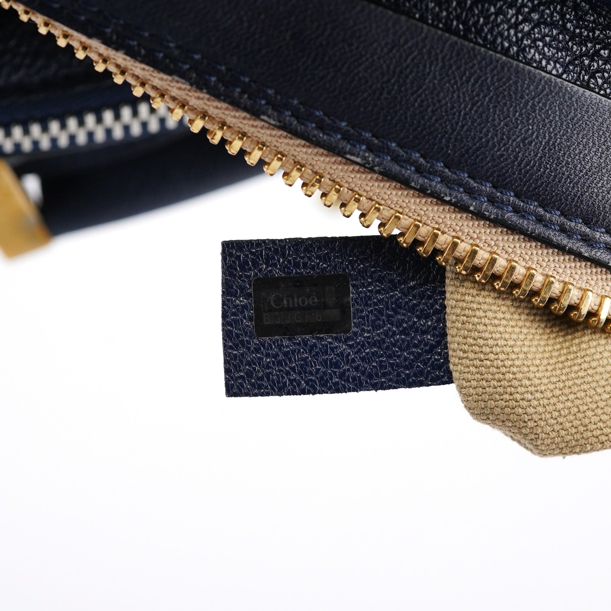Chloe Navy Leather Tote Bag