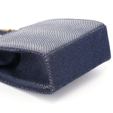 Chloé Navy Lizard Embossed Mini Handbag