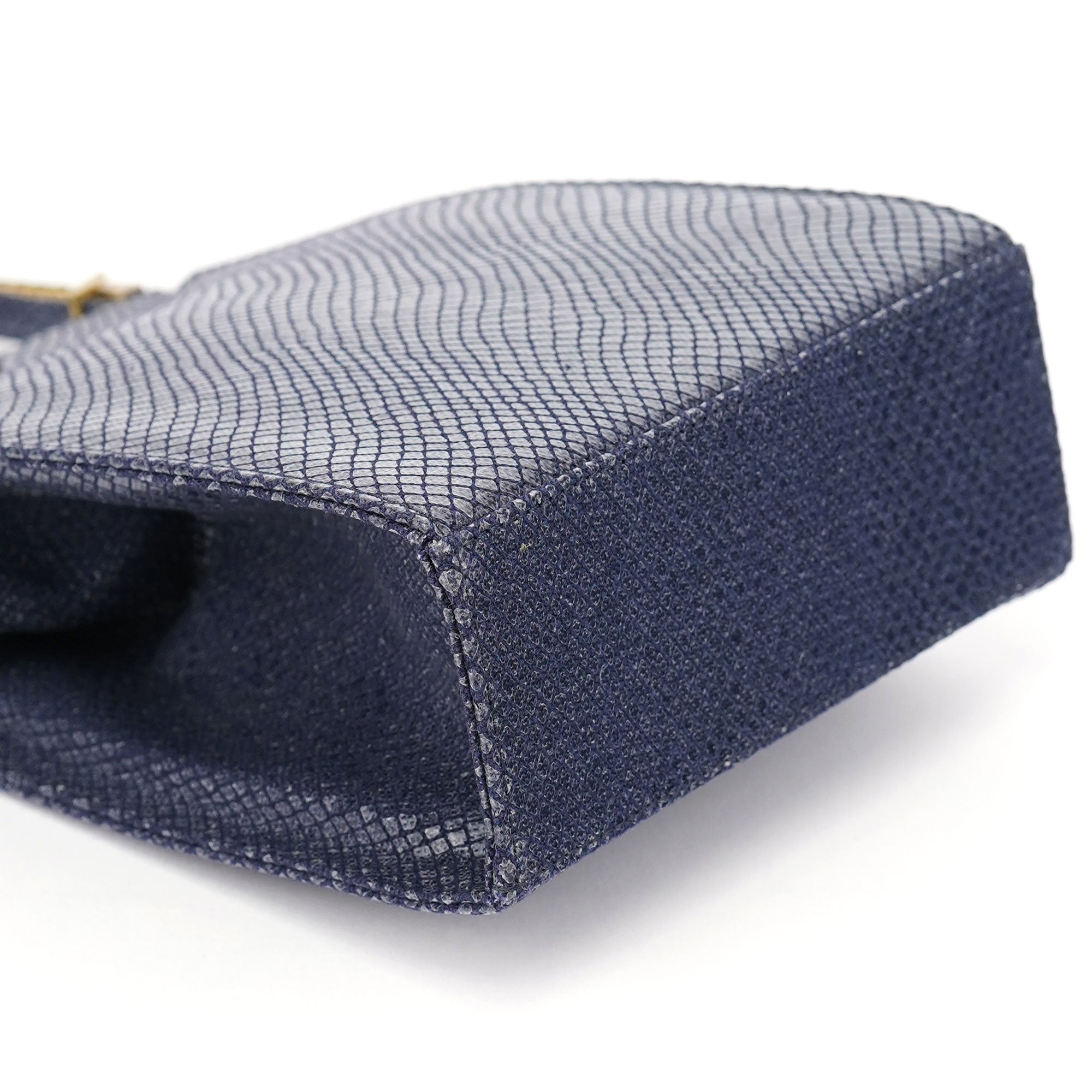 Chloé Navy Lizard Embossed Mini Handbag