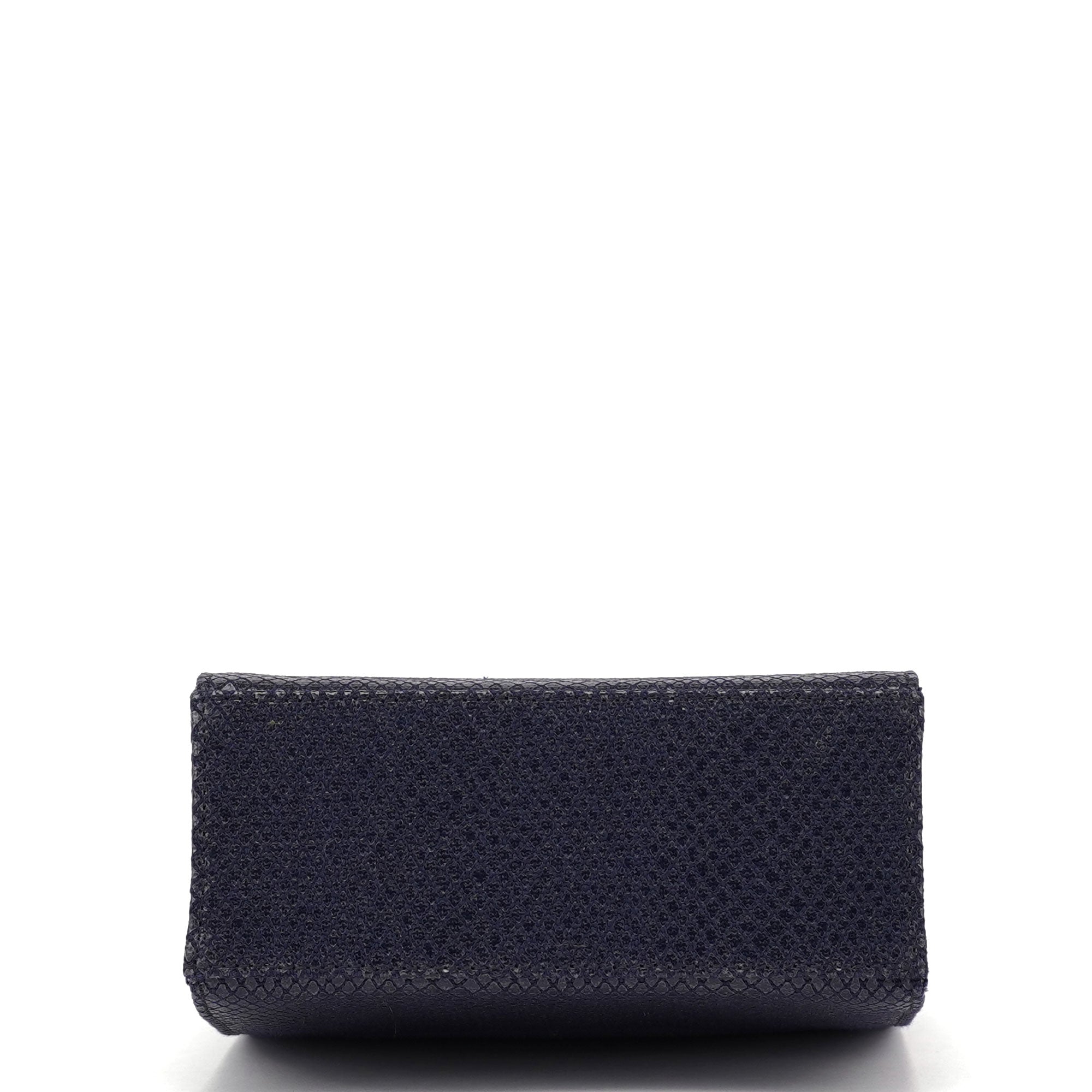 Chloé Navy Lizard Embossed Mini Handbag