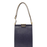 Chloé Navy Lizard Embossed Mini Handbag