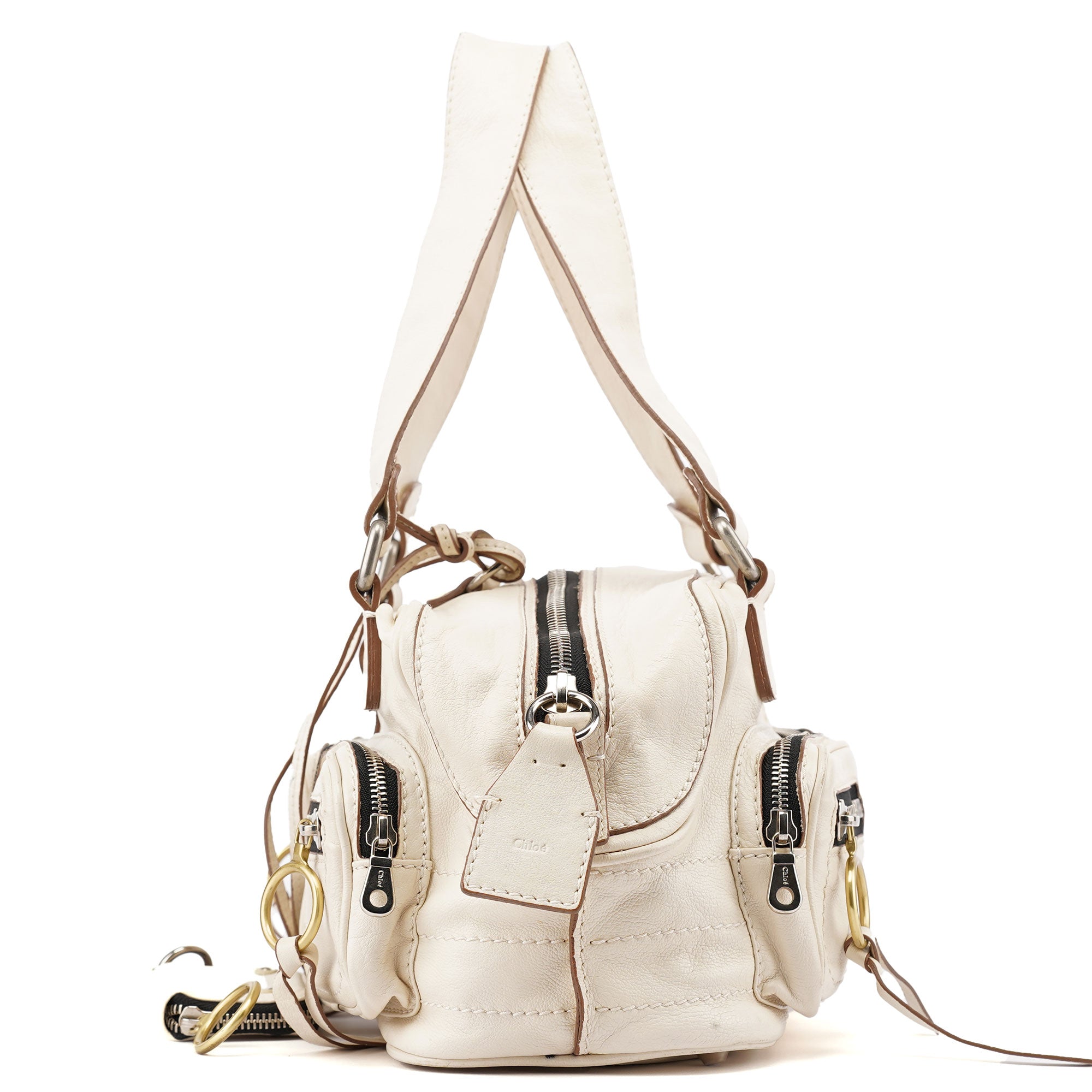Chloé Off-White Lambskin Betty Shoulder Bag