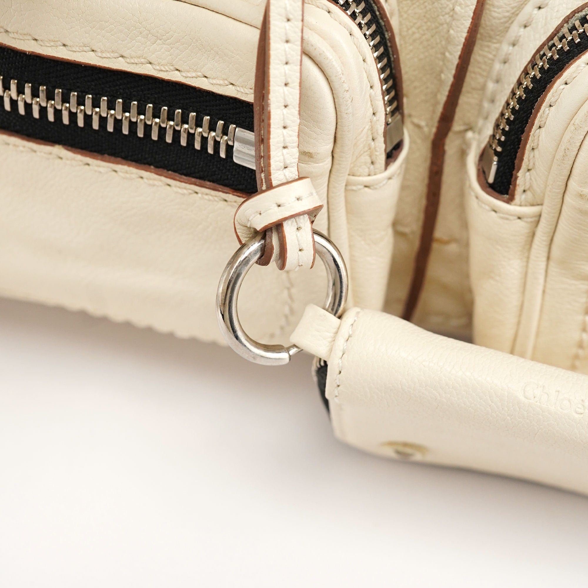 Chloé Off-White Lambskin Betty Shoulder Bag