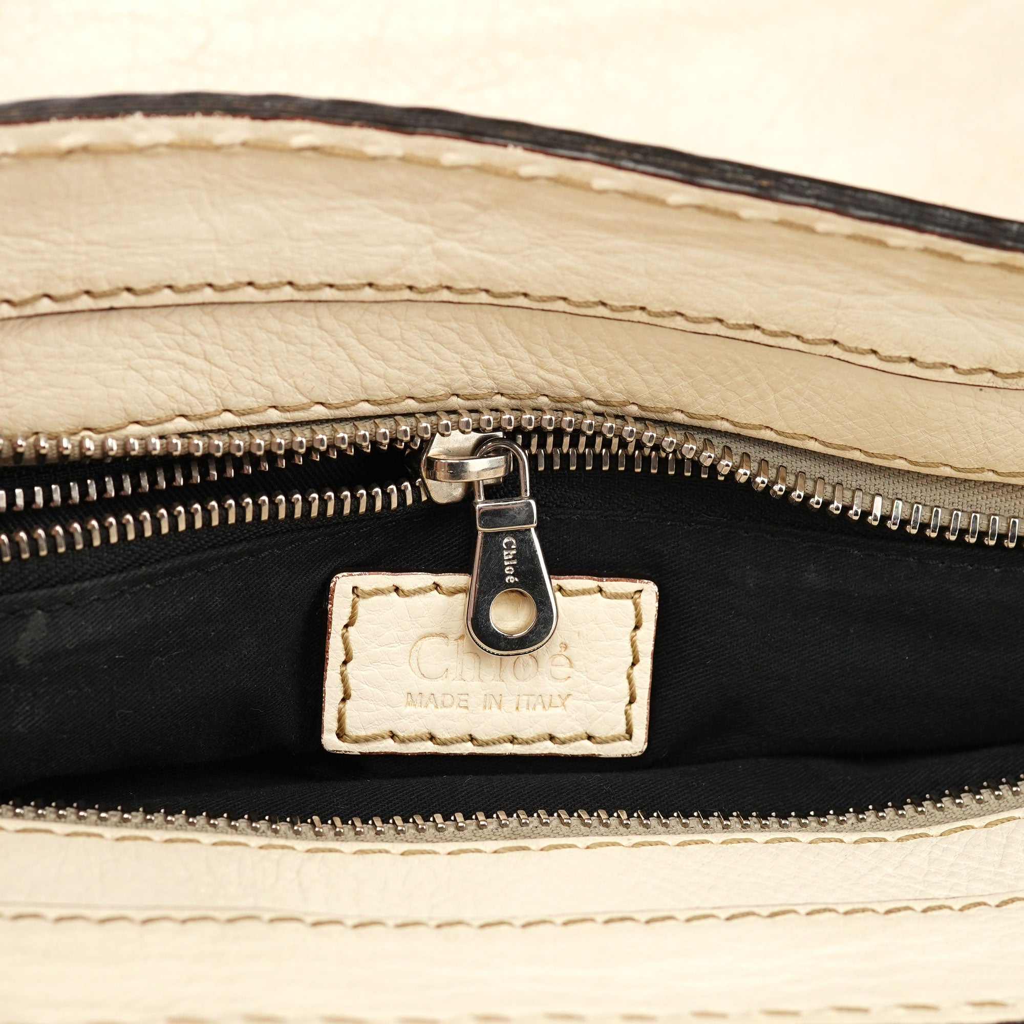 Chloé Off-White Lambskin Betty Tote Bag
