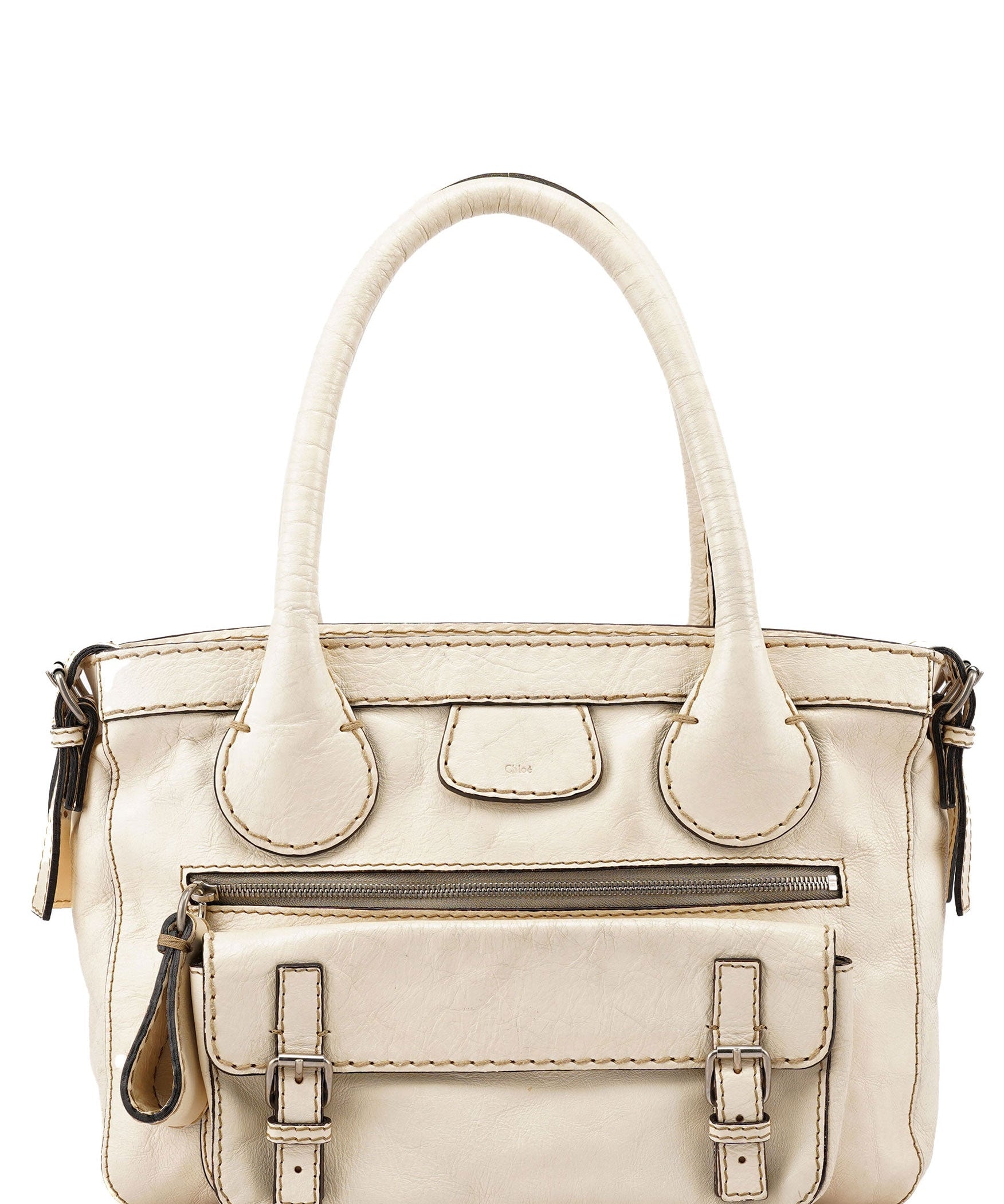 Chloé Off-White Lambskin Betty Tote Bag