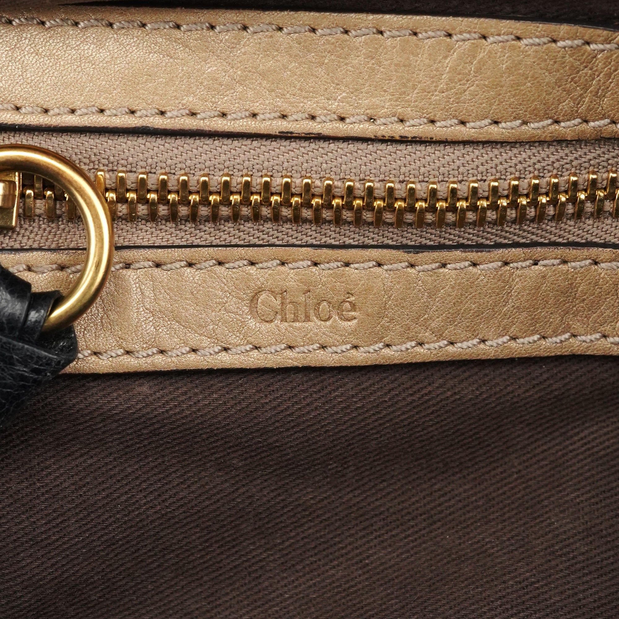 Chloe Off White Leather Bay Tote Bag