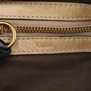 Chloe Off White Leather Bay Tote Bag
