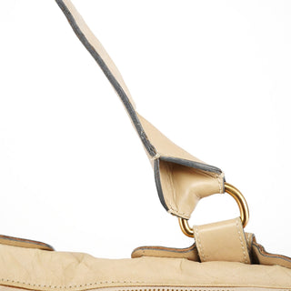 Chloe Off White Leather Bay Tote Bag