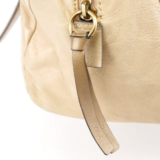 Chloe Off White Leather Bay Tote Bag
