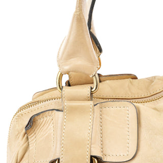 Chloe Off White Leather Bay Tote Bag