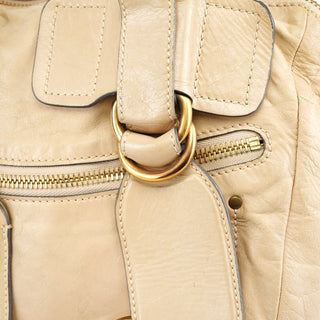 Chloe Off White Leather Bay Tote Bag