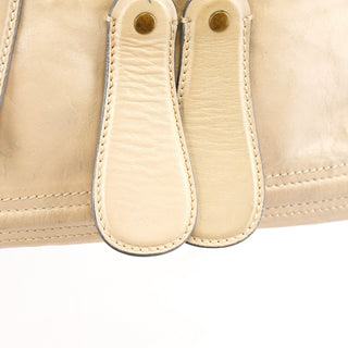Chloe Off White Leather Bay Tote Bag