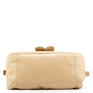 Chloe Off White Leather Bay Tote Bag