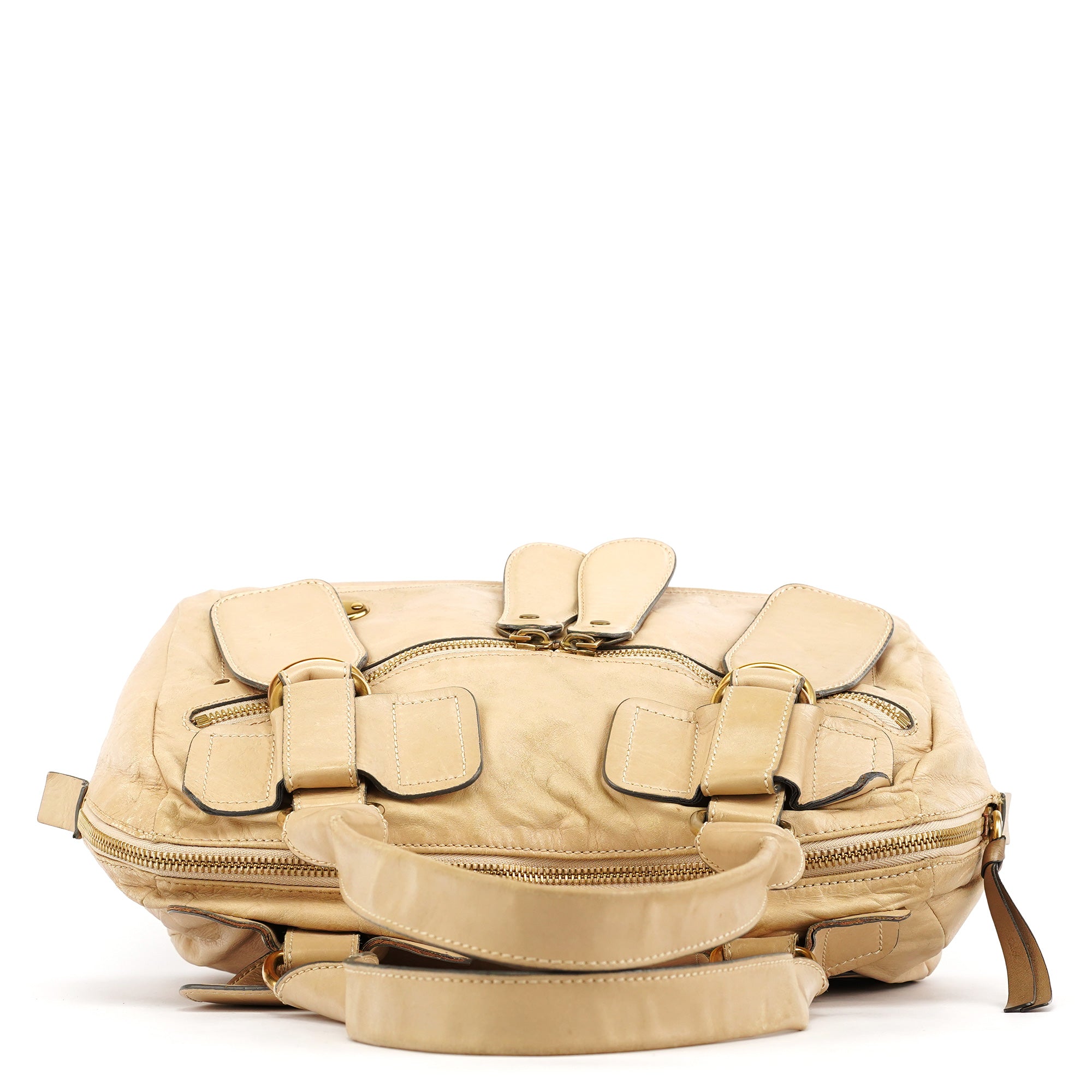 Chloe Off White Leather Bay Tote Bag