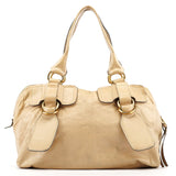 Chloe Off White Leather Bay Tote Bag