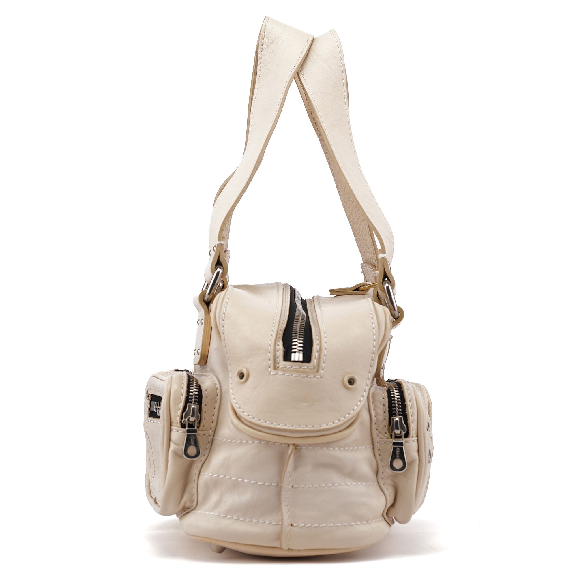 Chloé Off-White Leather Betty Tote Bag