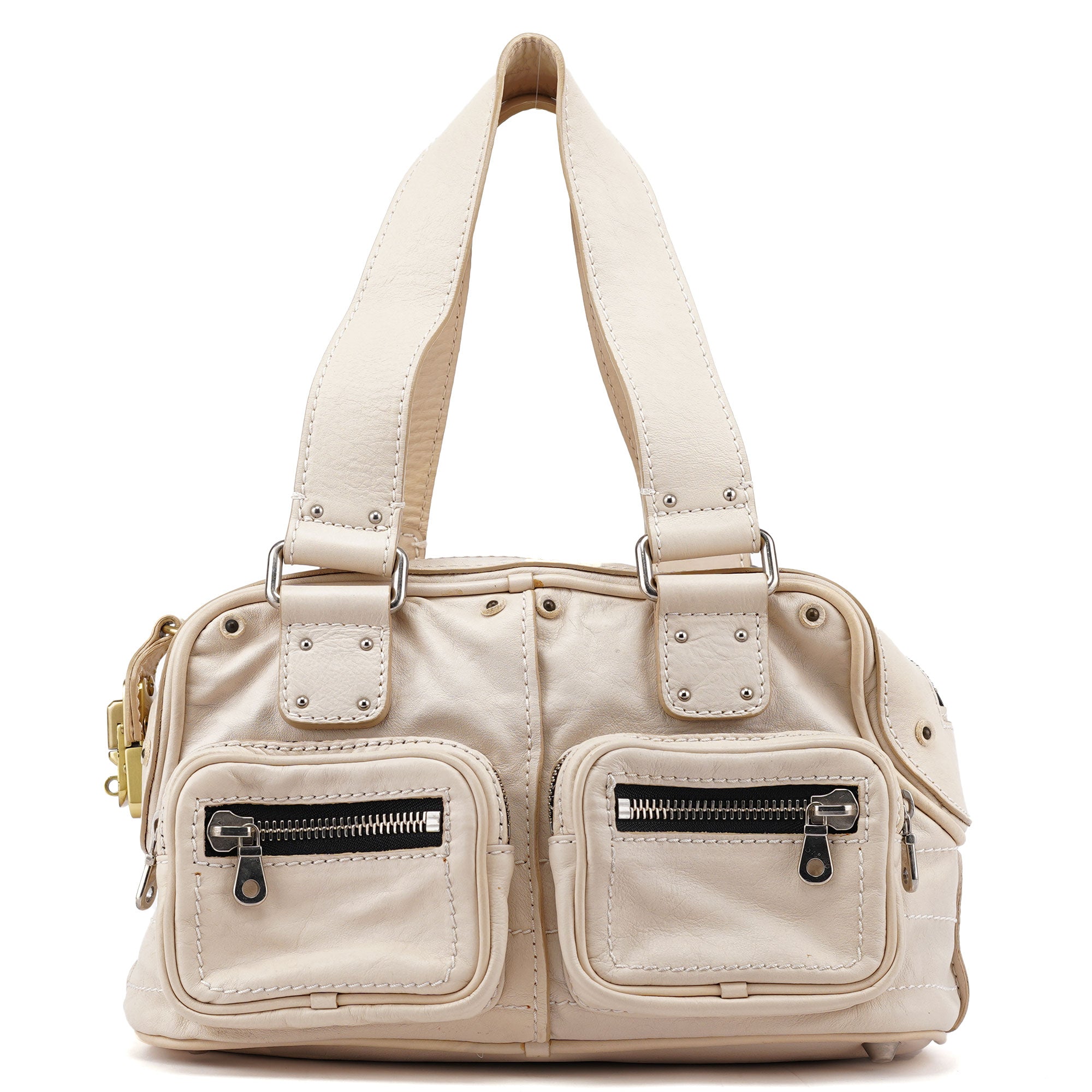 Chloé Off-White Leather Betty Tote Bag