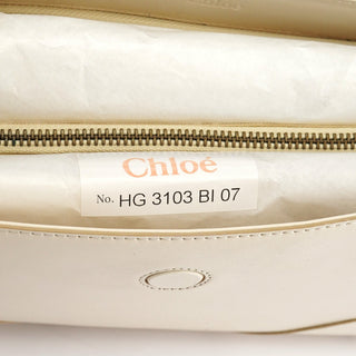 Chloe Off White Leather Flap Shoulder Bag