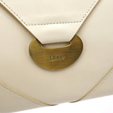 Chloé Sac porté épaule à rabat en cuir blanc cassé