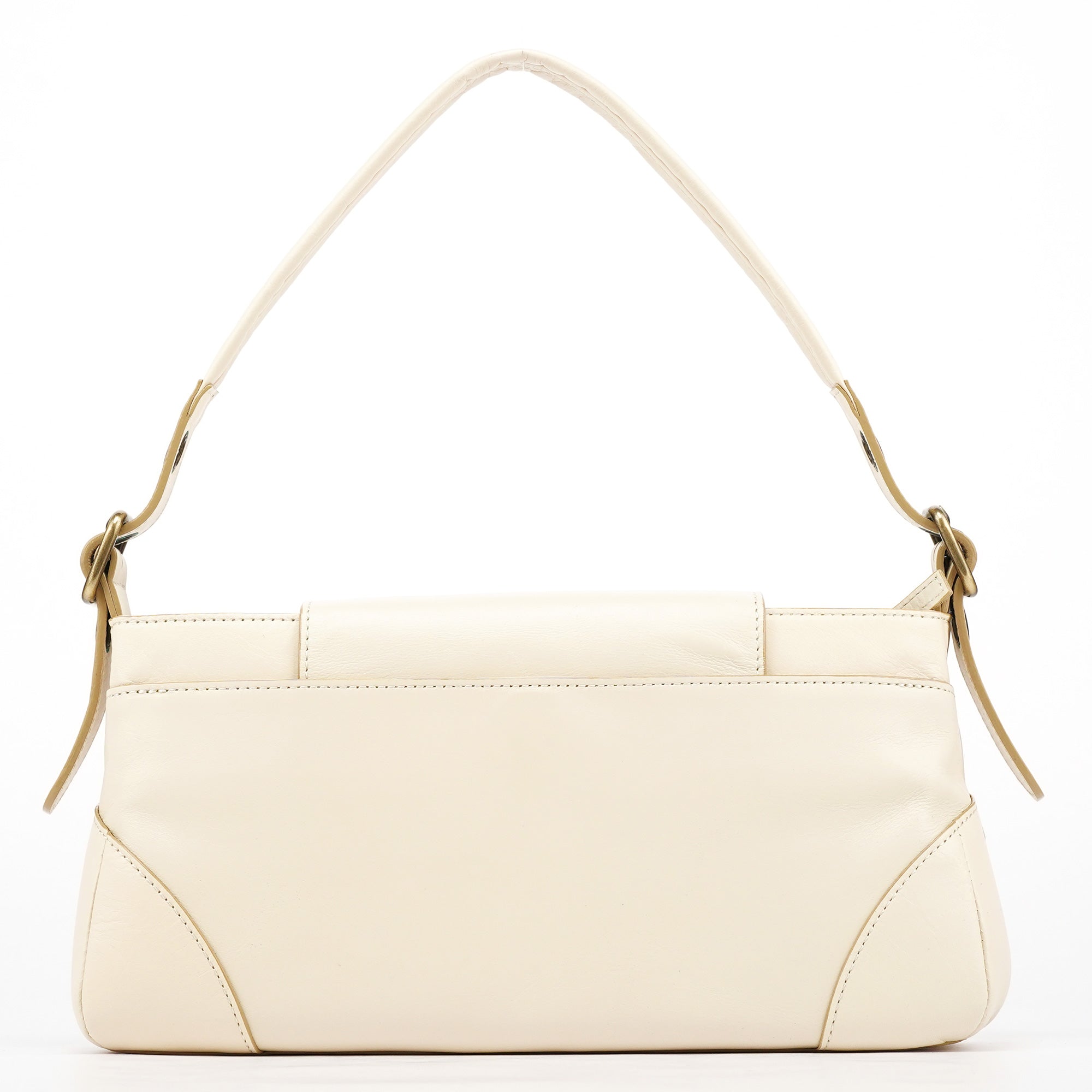Chloé Sac porté épaule à rabat en cuir blanc cassé