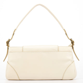 Chloe Off White Leather Flap Shoulder Bag
