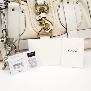 Chloé Off-White Leather Kerala Shoulder Bag