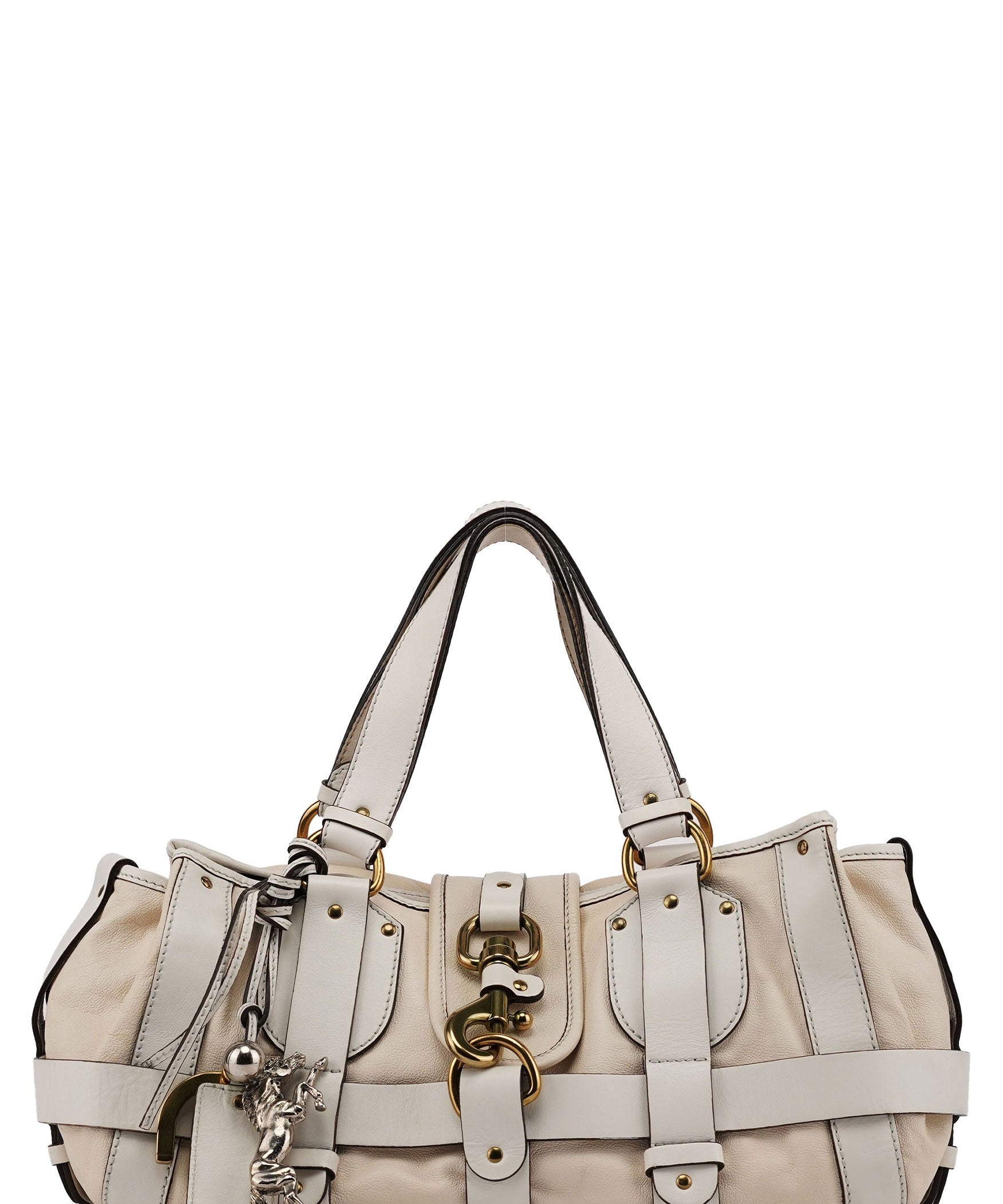Chloé Off-White Leather Kerala Shoulder Bag