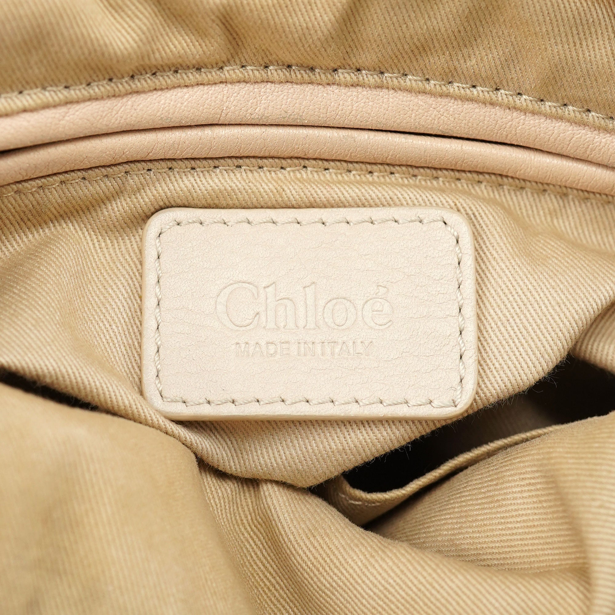 Chloé Sac deux portés Paraty en cuir blanc cassé