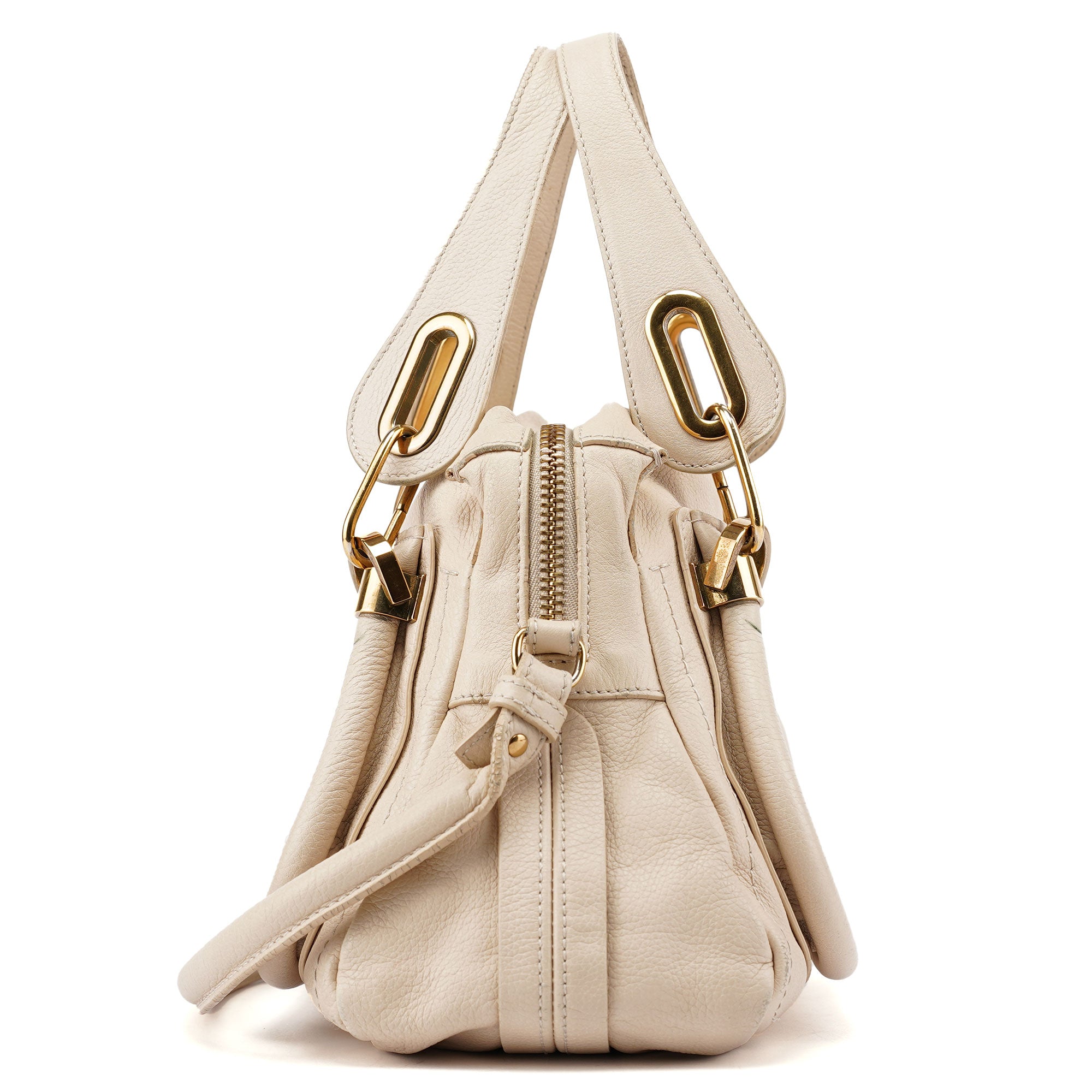 Chloé Sac deux portés Paraty en cuir blanc cassé