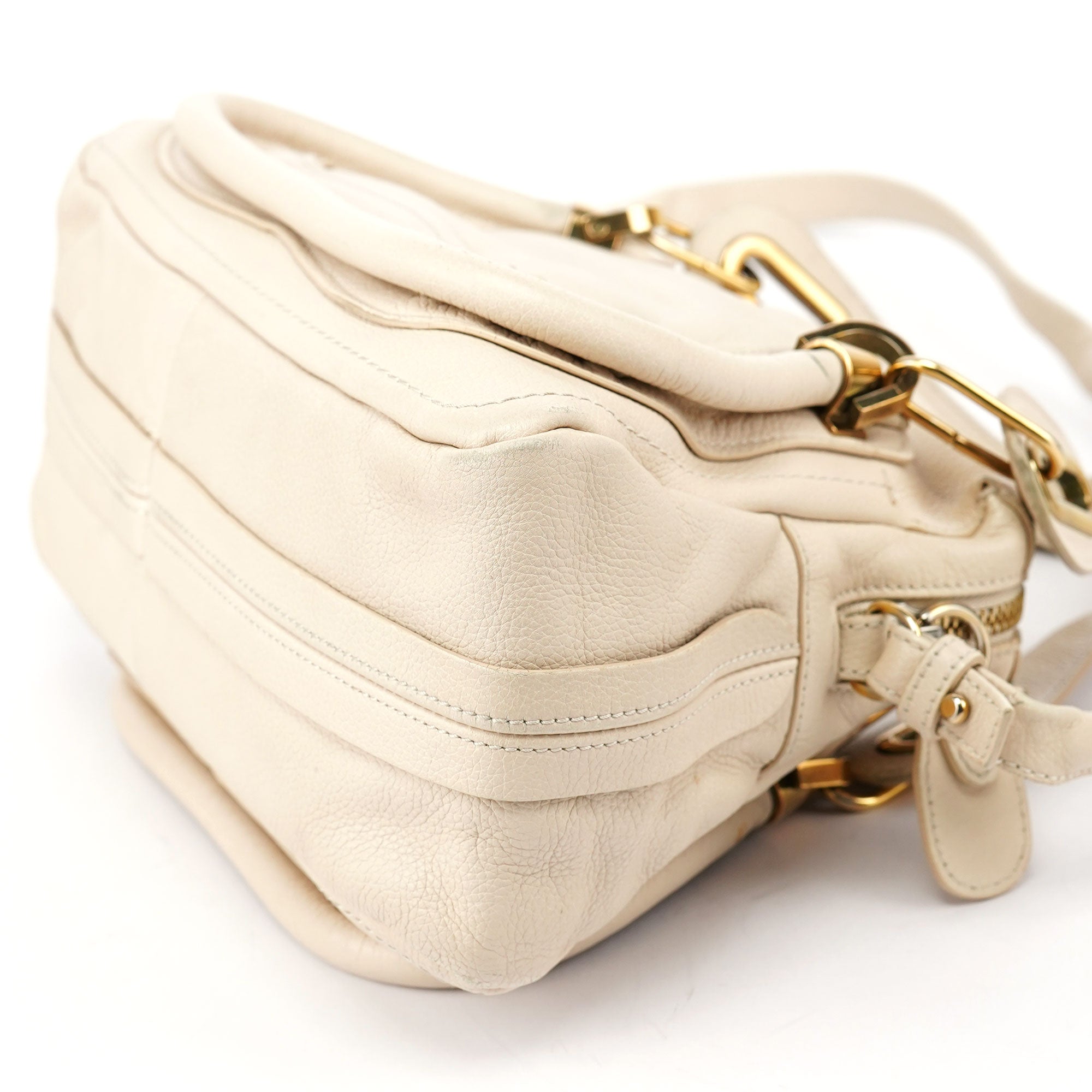 Chloé Sac deux portés Paraty en cuir blanc cassé