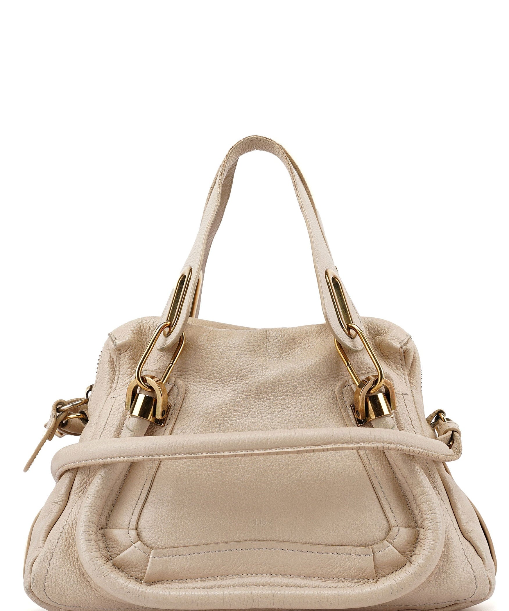Chloé Off-White Leather Paraty 2-Way Shoulder Bag