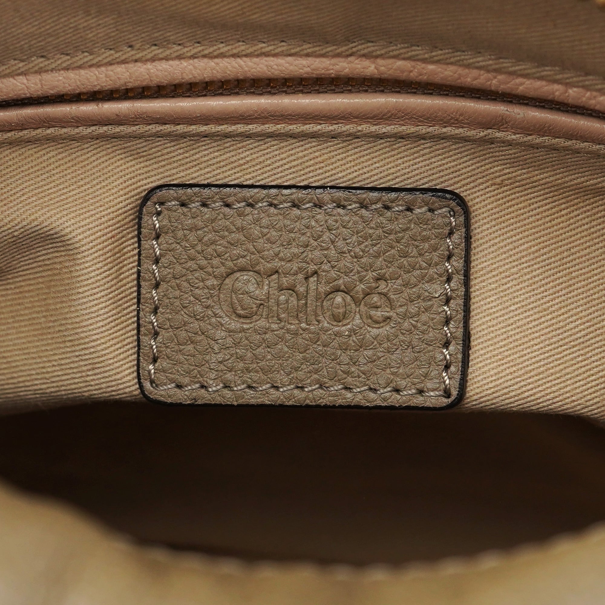 Chloé Sac deux portés Paraty en cuir vert olive