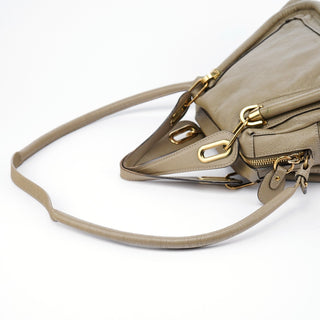 Chloé Olive Green Leather Paraty 2-Way Shoulder Bag