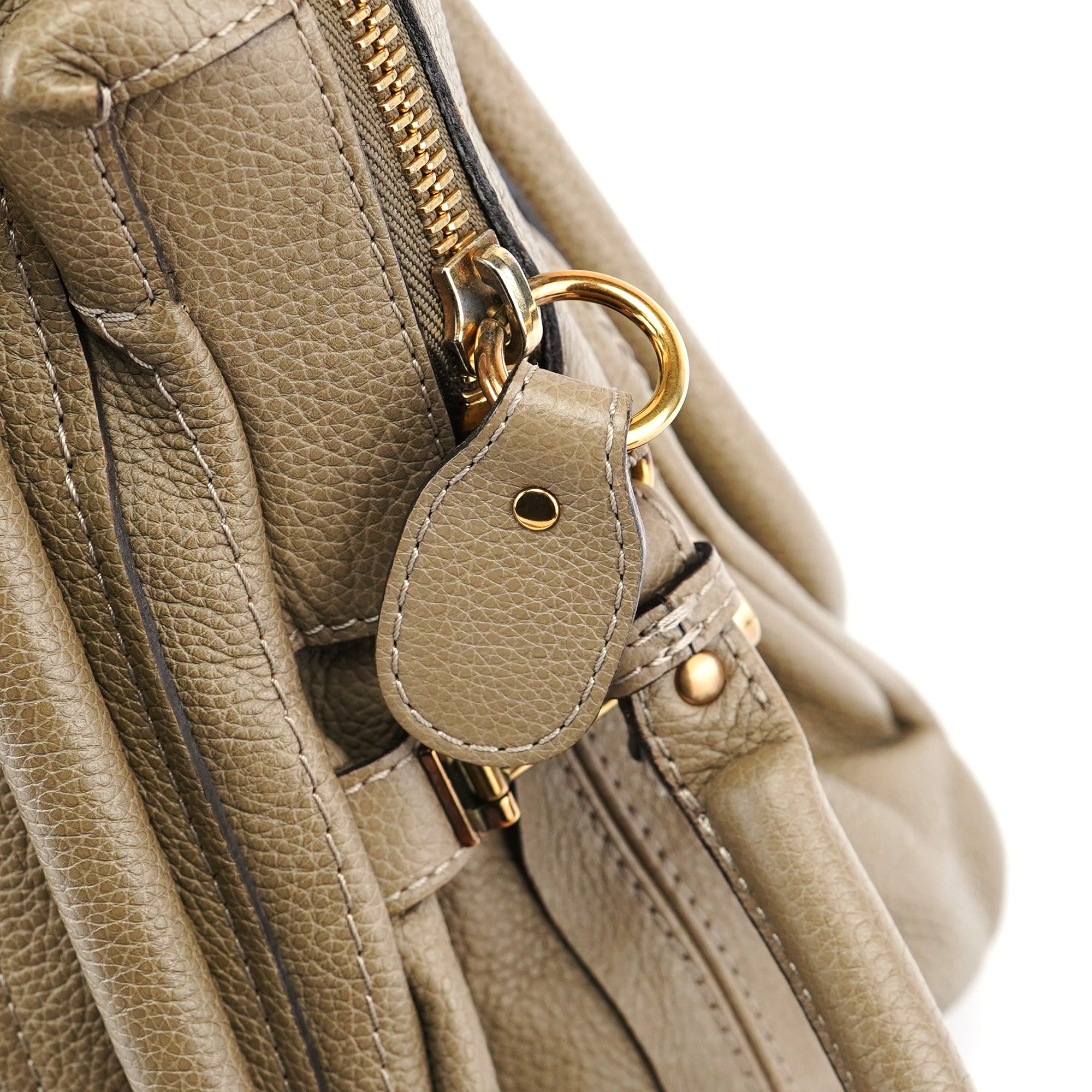 Chloé Sac deux portés Paraty en cuir vert olive