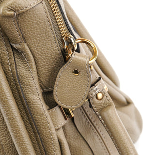 Chloé Olive Green Leather Paraty 2-Way Shoulder Bag