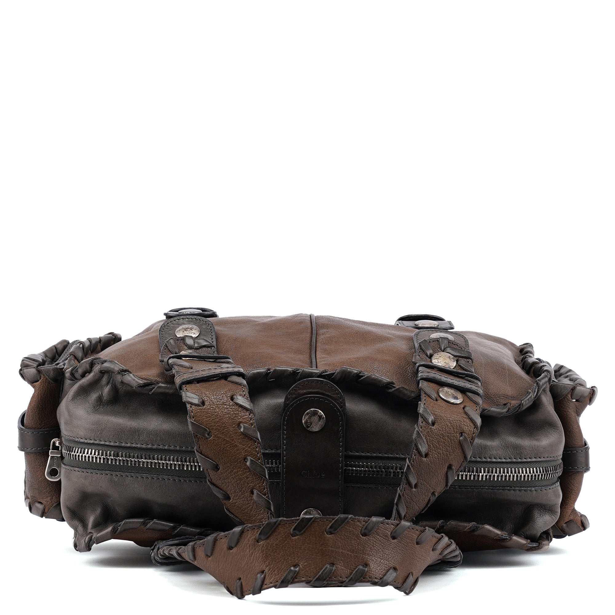 Chloé Olive Green Leather Silverado Shoulder Bag