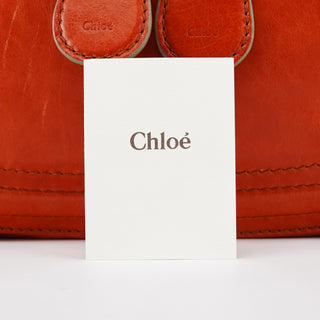 Chloé Orange Leather Bay Crossbody Bag