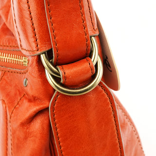 Chloé Orange Leather Bay Crossbody Bag