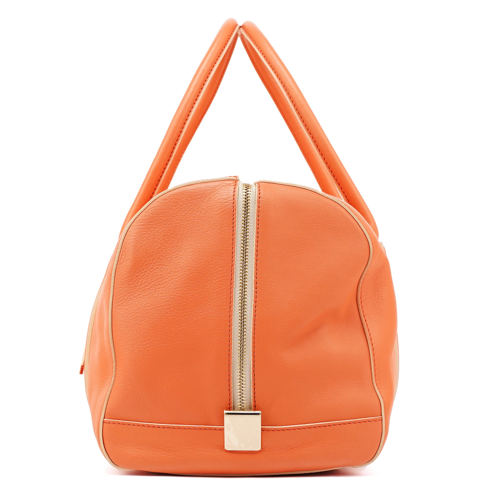 Chloé Orange Leather Madeleine Boston Bag