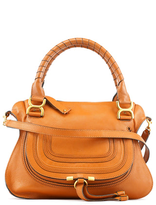 Chloe Orange Leather Marcie 2-Way Bag