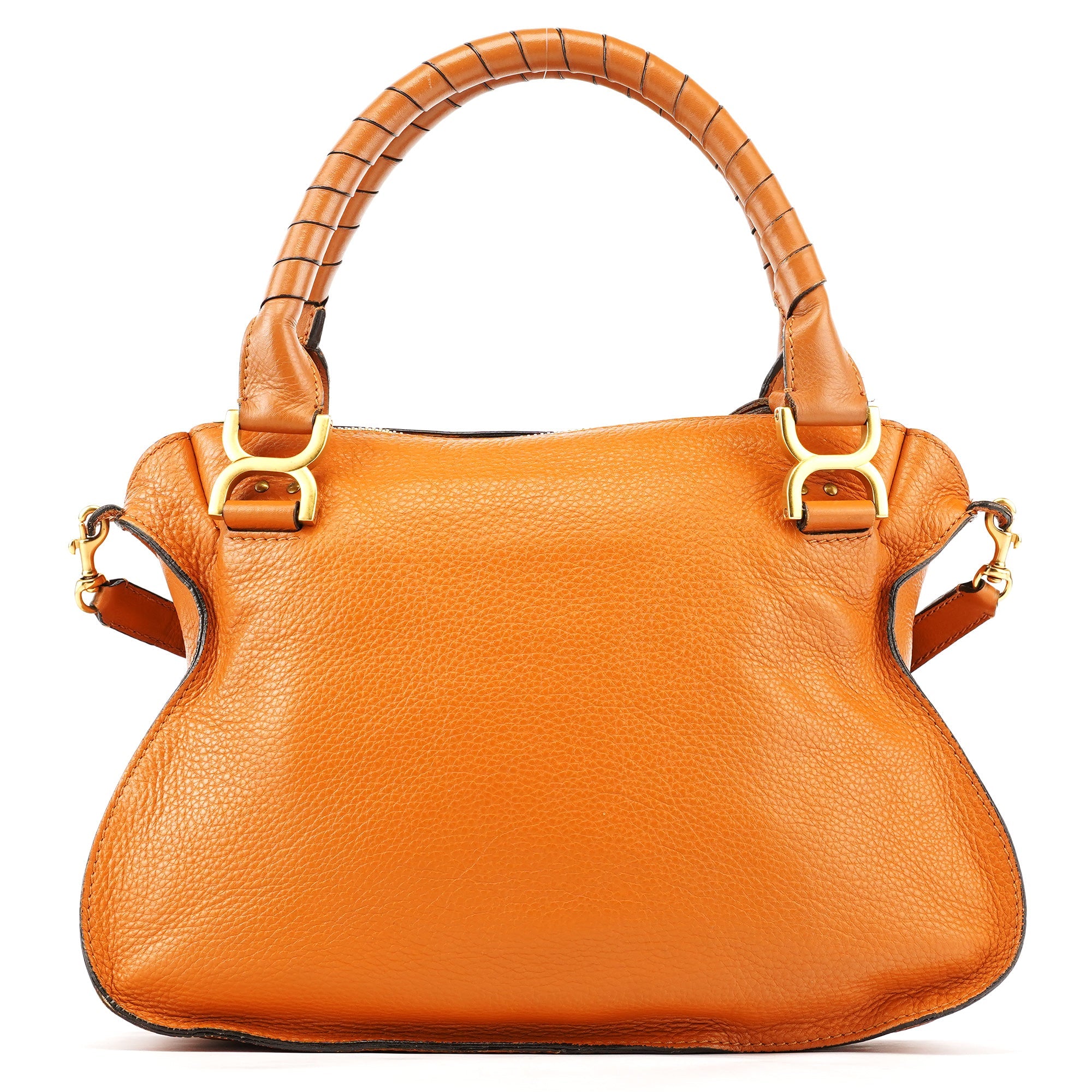 Chloe Orange Leather Marcie 2-Way Bag