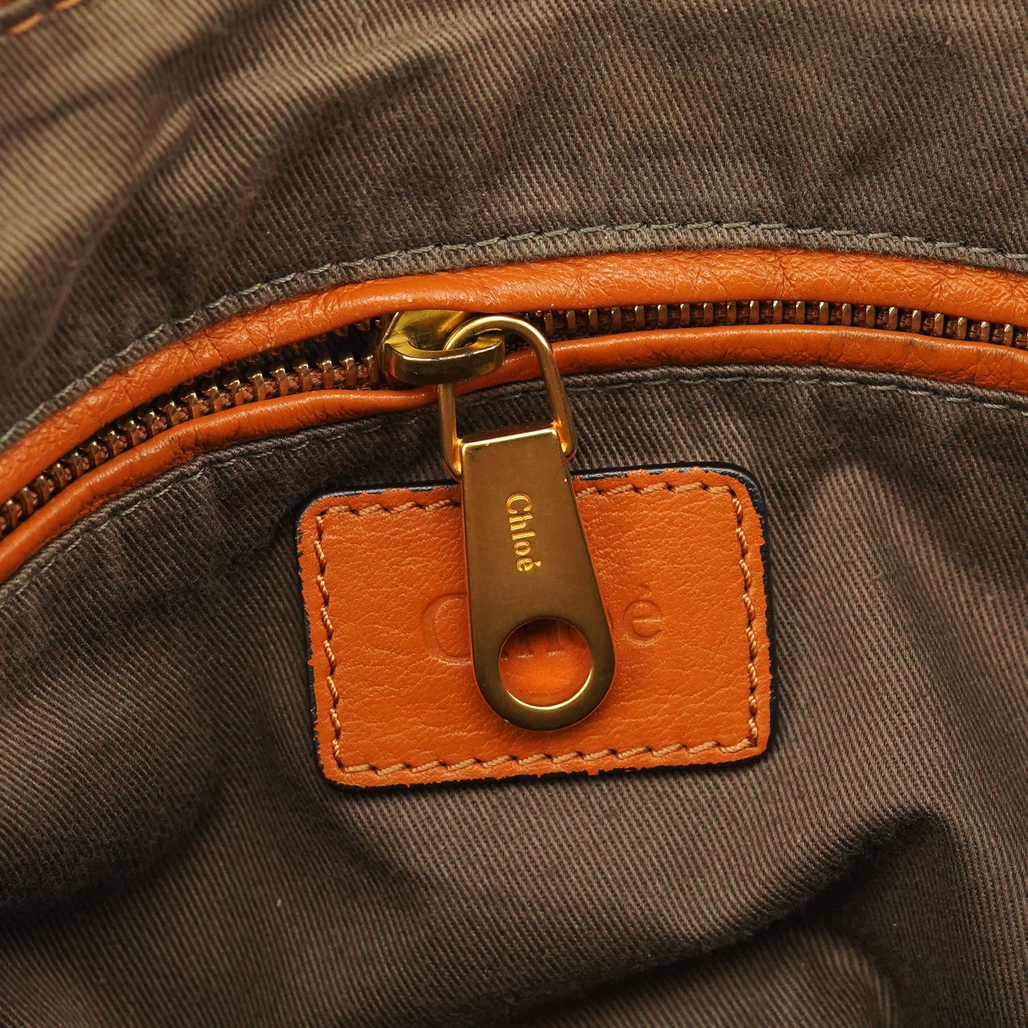 Chloe Orange Leather Marcie 2-Way Bag