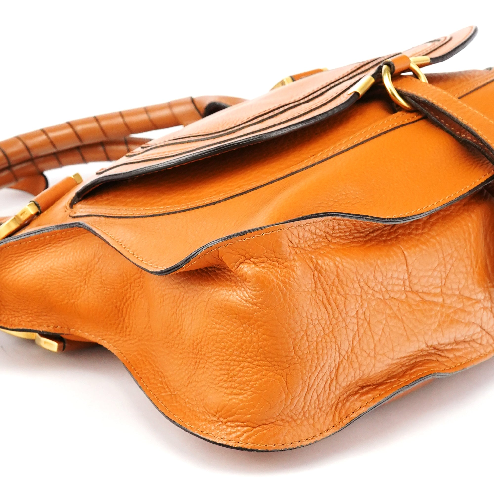 Chloe Orange Leather Marcie 2-Way Bag