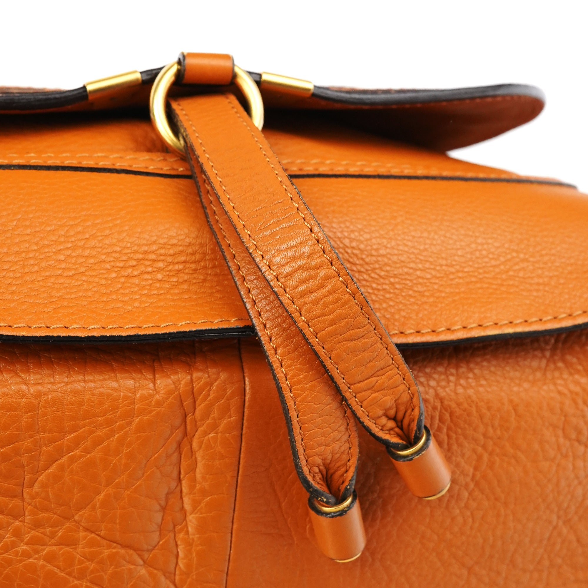 Chloe Orange Leather Marcie 2-Way Bag