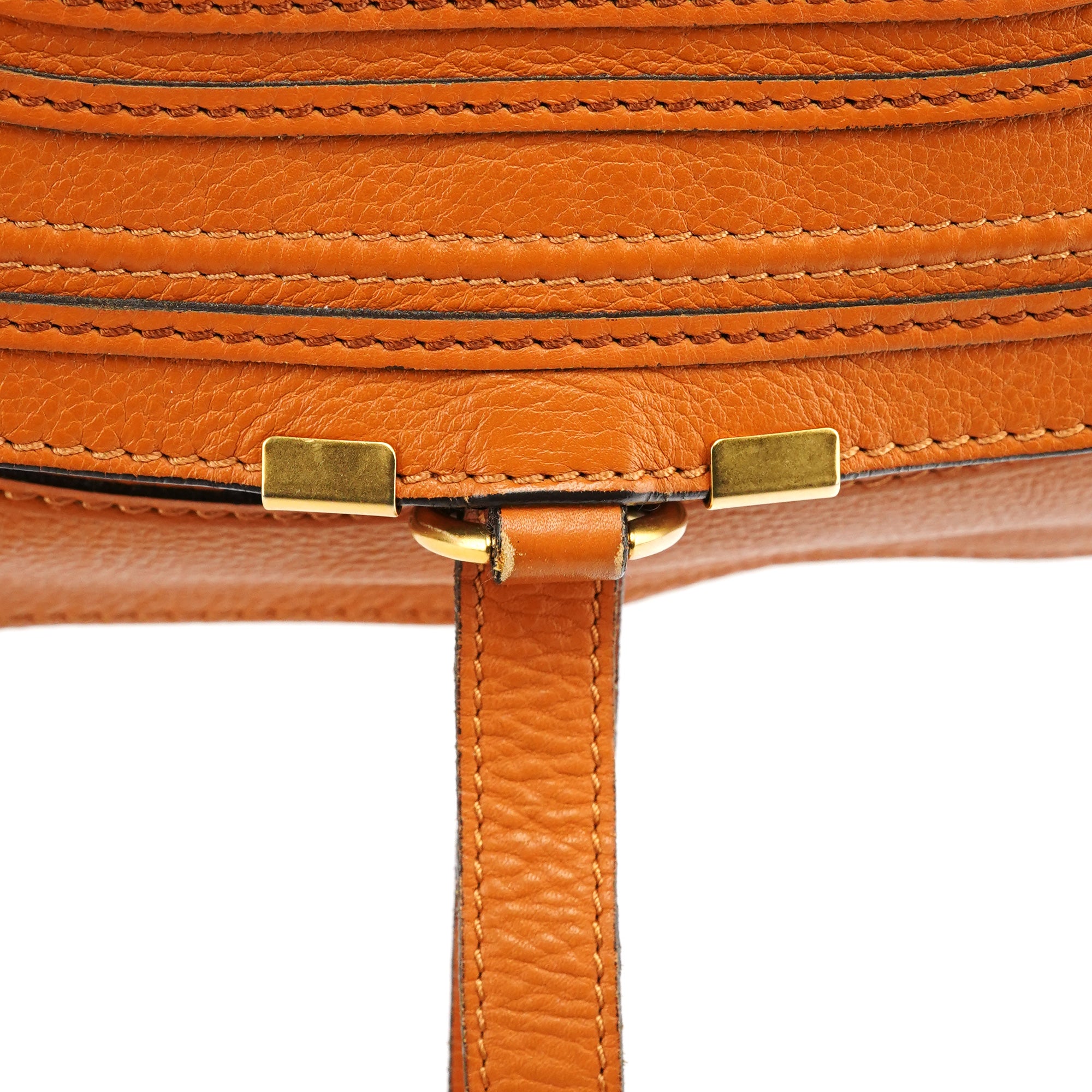 Chloe Orange Leather Marcie 2-Way Bag
