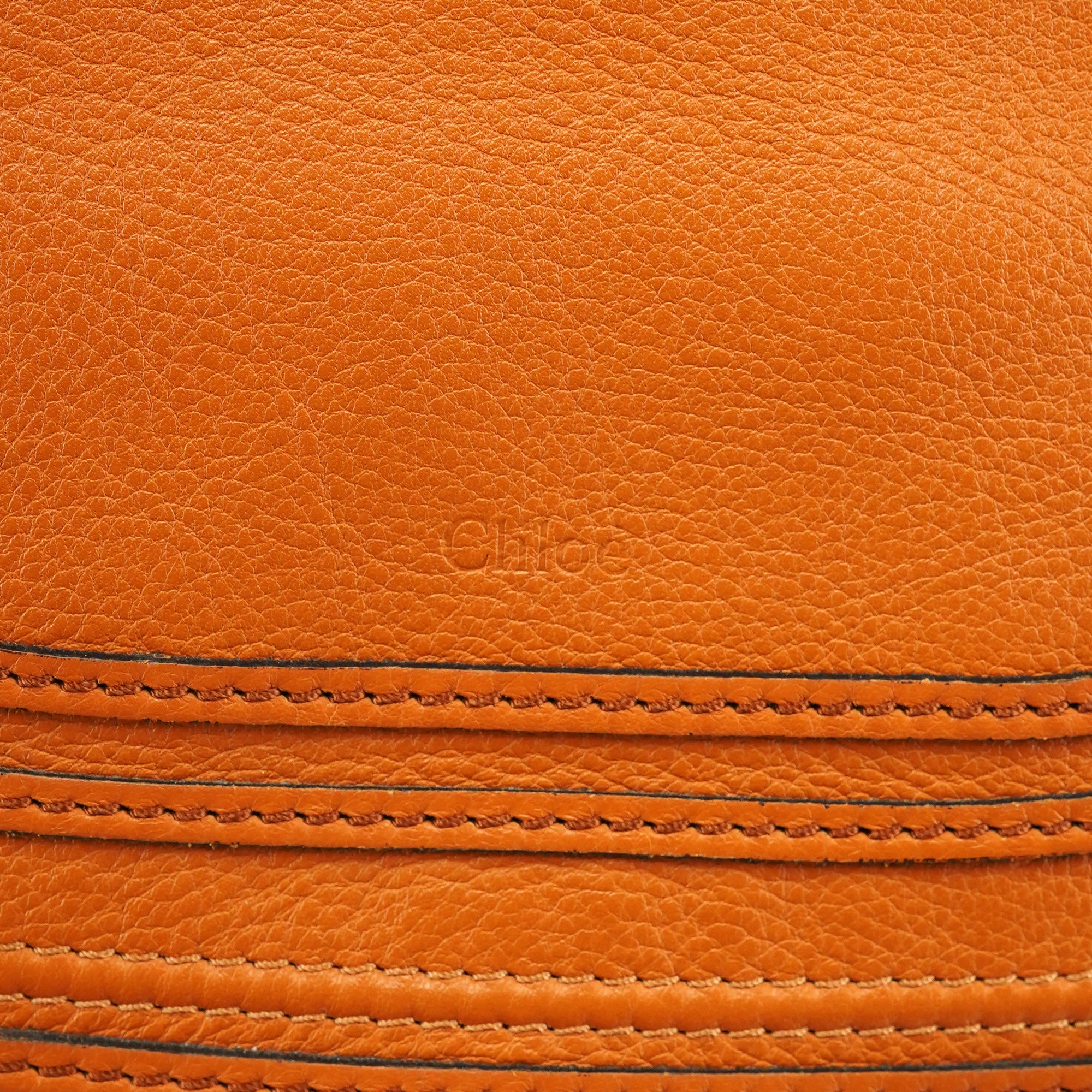 Chloe Orange Leather Marcie 2-Way Bag
