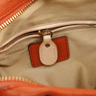 Chloe Orange Leather Paraty 2-Way Bag